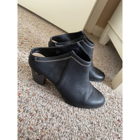 Black open back booties - Picture 1 of 2
